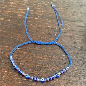 Blue Evil Eye Beaded Bracelet
